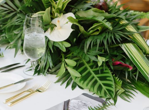 wedding table flower decor