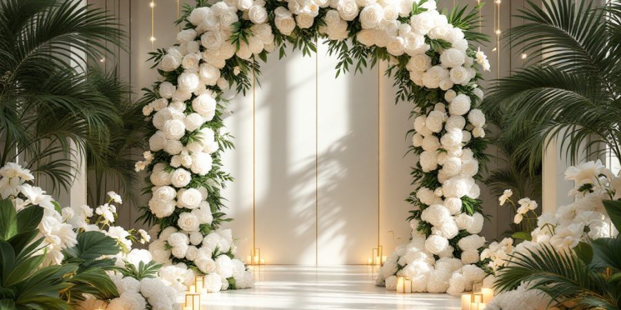 Luxury event decor setup in South Florida
